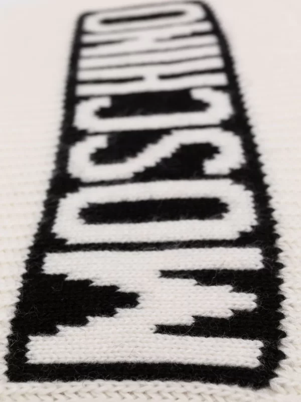MOSCHINO SCIARPA LOGO PANNA - immagine 2