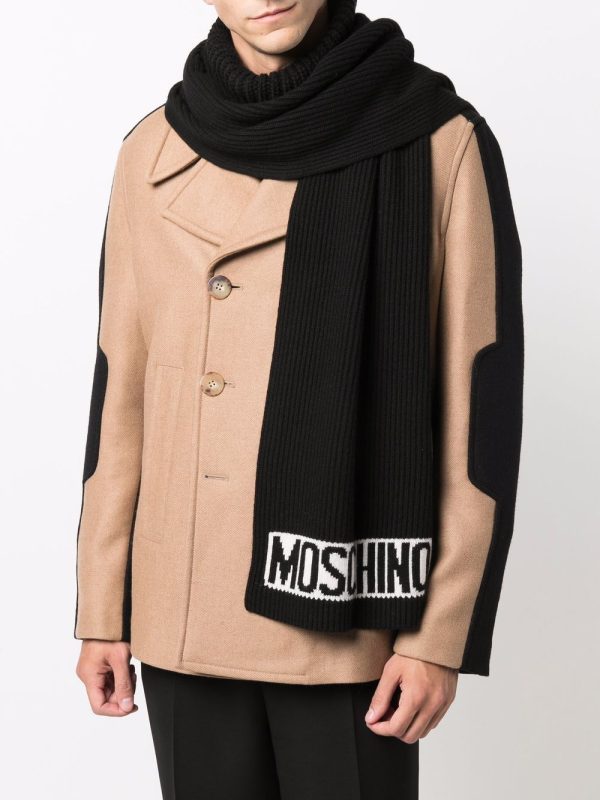 MOSCHINO SCIARPA LOGO NERA