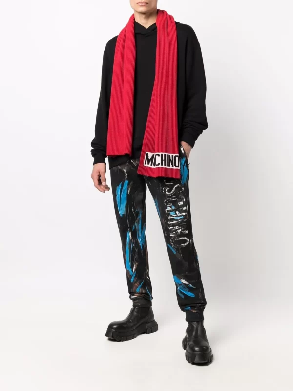 MOSCHINO SCIARPA LOGO ROSSA