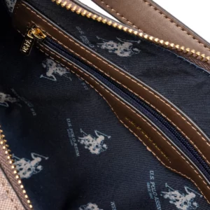 US POLO ASSN BORSA LOGO BROWN