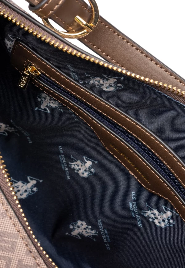 US POLO ASSN BORSA LOGO BROWN - immagine 2