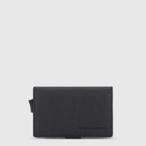 PIQUADRO PORTA CARTE IN METALLO PP5649MOSR NERO